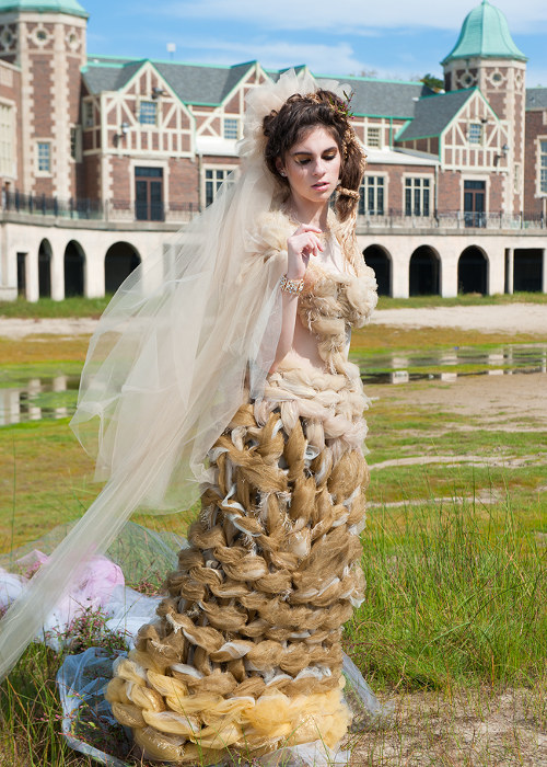 PHOTOS, Can you tell these couture wedding dresses are made from plastic?